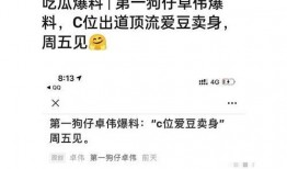 狗仔卓伟爆料大瓜视频,娱乐圈大瓜视频揭秘